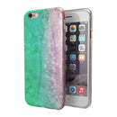 Splattered Mint Absorbed Watercolor Texture iPhone 6/6s or 6/6s Plus 2-Piece Hybrid INK-Fuzed Case