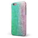 Splattered Mint Absorbed Watercolor Texture iPhone 6/6s or 6/6s Plus 2-Piece Hybrid INK-Fuzed Case