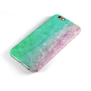 Splattered Mint Absorbed Watercolor Texture iPhone 6/6s or 6/6s Plus 2-Piece Hybrid INK-Fuzed Case