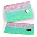 Splattered Mint Absorbed Watercolor Texture - Premium Protective Decal Skin-Kit for the Apple Credit Card
