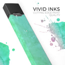 Splattered Mint Absorbed Watercolor Texture - Premium Decal Protective Skin-Wrap Sticker compatible with the Juul Labs vaping device