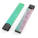 Splattered Mint Absorbed Watercolor Texture - Premium Decal Protective Skin-Wrap Sticker compatible with the Juul Labs vaping device
