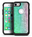 Splattered Mint Absorbed Watercolor Texture - iPhone 7 or 8 OtterBox Case & Skin Kits