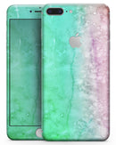 Splattered Mint Absorbed Watercolor Texture - Skin-kit for the iPhone 8 or 8 Plus