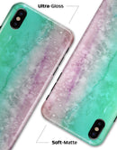 Splattered Mint Absorbed Watercolor Texture - iPhone X Clipit Case