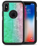 Splattered Mint Absorbed Watercolor Texture - iPhone X OtterBox Case & Skin Kits