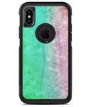Splattered Mint Absorbed Watercolor Texture - iPhone X OtterBox Case & Skin Kits