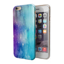 Splattered Ocean 4823 Absorbed Watercolor Texture iPhone 6/6s or 6/6s Plus 2-Piece Hybrid INK-Fuzed Case