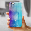 Splattered Ocean 4823 Absorbed Watercolor Texture iPhone 6/6s or 6/6s Plus 2-Piece Hybrid INK-Fuzed Case