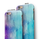 Splattered Ocean 4823 Absorbed Watercolor Texture iPhone 6/6s or 6/6s Plus 2-Piece Hybrid INK-Fuzed Case