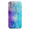 Splattered Ocean 4823 Absorbed Watercolor Texture iPhone 6/6s or 6/6s Plus 2-Piece Hybrid INK-Fuzed Case