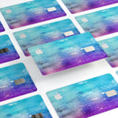 Splattered Ocean 4823 Absorbed Watercolor Texture - Premium Protective Decal Skin-Kit for the Apple Credit Card
