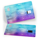 Splattered Ocean 4823 Absorbed Watercolor Texture - Premium Protective Decal Skin-Kit for the Apple Credit Card