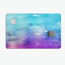 Splattered Ocean 4823 Absorbed Watercolor Texture - Premium Protective Decal Skin-Kit for the Apple Credit Card