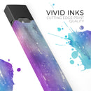 Splattered Ocean 4823 Absorbed Watercolor Texture - Premium Decal Protective Skin-Wrap Sticker compatible with the Juul Labs vaping device