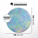 Splattered Opal Gemstone V1// WaterProof Rubber Foam Backed Anti-Slip Mouse Pad for Home Work Office or Gaming Computer Desk