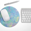 Splattered Opal Gemstone V1// WaterProof Rubber Foam Backed Anti-Slip Mouse Pad for Home Work Office or Gaming Computer Desk