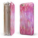 Splattered Pink 3 Absorbed Watercolor Texture iPhone 6/6s or 6/6s Plus 2-Piece Hybrid INK-Fuzed Case