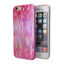 Splattered Pink 3 Absorbed Watercolor Texture iPhone 6/6s or 6/6s Plus 2-Piece Hybrid INK-Fuzed Case