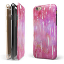 Splattered Pink 3 Absorbed Watercolor Texture iPhone 6/6s or 6/6s Plus 2-Piece Hybrid INK-Fuzed Case