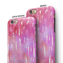 Splattered Pink 3 Absorbed Watercolor Texture iPhone 6/6s or 6/6s Plus 2-Piece Hybrid INK-Fuzed Case