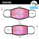 Splattered Pink 3 Absorbed Watercolor Texture - Made in USA Mouth Cover Unisex Anti-Dust Cotton Blend Reusable & Washable Face Mask with Adjustable Sizing for Adult or Child