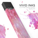 Splattered Pink 3 Absorbed Watercolor Texture - Premium Decal Protective Skin-Wrap Sticker compatible with the Juul Labs vaping device