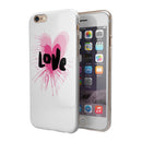 Splattered Pink Love iPhone 6/6s or 6/6s Plus 2-Piece Hybrid INK-Fuzed Case