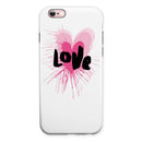 Splattered Pink Love iPhone 6/6s or 6/6s Plus 2-Piece Hybrid INK-Fuzed Case