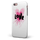 Splattered Pink Love iPhone 6/6s or 6/6s Plus 2-Piece Hybrid INK-Fuzed Case