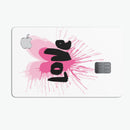 Splattered Pink Love - Premium Protective Decal Skin-Kit for the Apple Credit Card