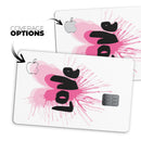 Splattered Pink Love - Premium Protective Decal Skin-Kit for the Apple Credit Card