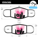 Splattered Pink Love - Made in USA Mouth Cover Unisex Anti-Dust Cotton Blend Reusable & Washable Face Mask with Adjustable Sizing for Adult or Child