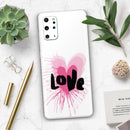 Splattered Pink Love - Premium Vinyl Skin Decal for Samsung Galaxy S25 Ultra, S24, S23, S22 & All Galaxy S Models