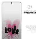 Splattered Pink Love - Premium Vinyl Skin Decal for Samsung Galaxy S25 Ultra, S24, S23, S22 & All Galaxy S Models