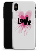 Splattered Pink Love - iPhone X Clipit Case