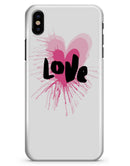 Splattered Pink Love - iPhone X Clipit Case