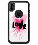 Splattered Pink Love - iPhone X OtterBox Case & Skin Kits