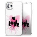 Splattered Pink Love - Protective Skin Wrap & Decal – Compatible with iPhone SE to iPhone 17 Pro Max (All Models)