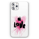 Splattered Pink Love - Protective Skin Wrap & Decal – Compatible with iPhone SE to iPhone 17 Pro Max (All Models)
