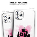 Splattered Pink Love - Protective Skin Wrap & Decal – Compatible with iPhone SE to iPhone 17 Pro Max (All Models)