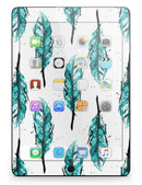 Splattered Teal Watercolor Feathers - iPad Pro 97 - View 8.jpg