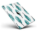 Splattered Teal Watercolor Feathers - iPad Pro 97 - View 1.jpg