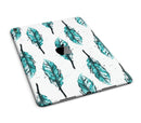 Splattered Teal Watercolor Feathers - iPad Pro 97 - View 5.jpg