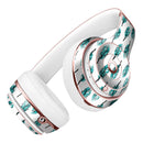 Splattered Teal Watercolor Feathers Full-Body Skin Kit for the Beats by Dre Solo 3 Wireless Headphones