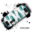 Splattered Teal Watercolor Feathers // Vinyl Skin Wrap for Steam Deck OLED & Steam Deck (LCD) — Soft Matte or Ultra Gloss