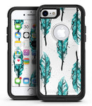 Splattered Teal Watercolor Feathers - iPhone 7 or 8 OtterBox Case & Skin Kits