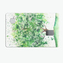 Splattered Watercolor Tree of Life - Premium Protective Decal Skin-Kit for the Apple Credit Card