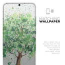 Splattered Watercolor Tree of Life - Premium Vinyl Skin Decal for Samsung Galaxy S25 Ultra, S24, S23, S22 & All Galaxy S Models