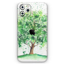Splattered Watercolor Tree of Life - Vinyl Skin Wrap for iPhone 17 Pro Max, 17 Pro, 17 Air, 17, 16 & All Models — Soft Matte or Ultra Gloss